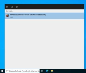 Windows Defender Firewall with Advanced Security